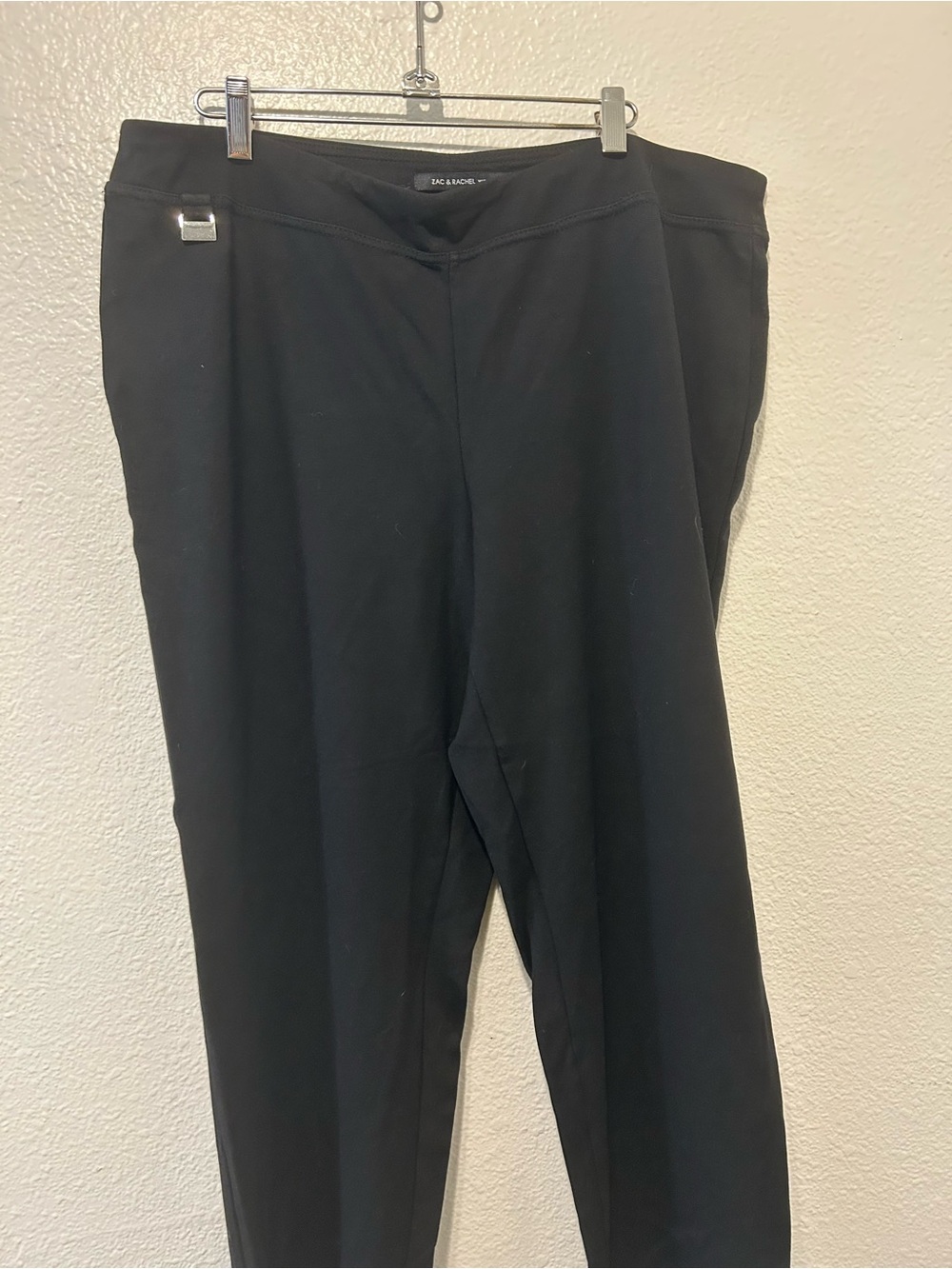 Zac & Rachel Black Pull-On Straight Track Pants